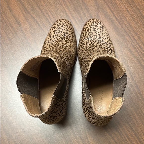 Madewell Laura Chelsea boots leopard print calf hair, size 8 1/2 - Picture 5 of 9